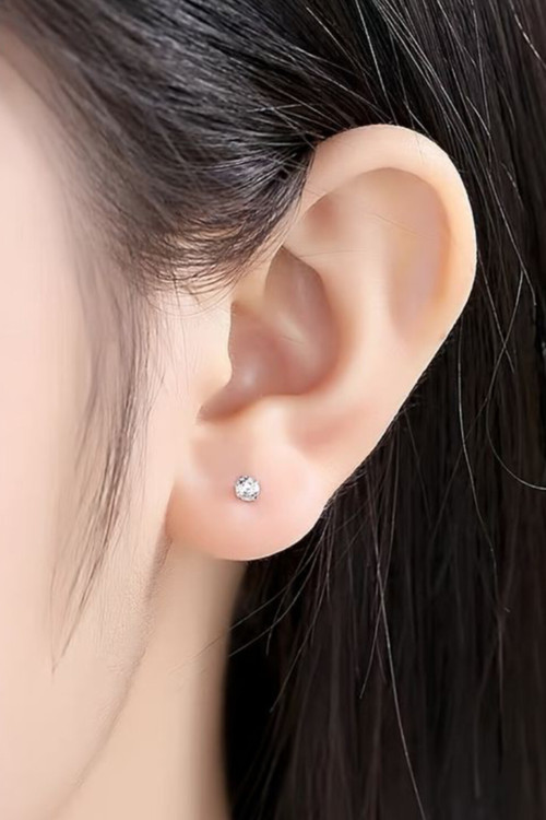 ظریفترین وجدیدترین گوشواره تک نگین رنگ ثابت وارزان