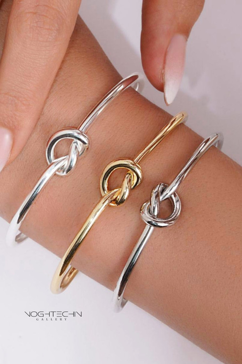 بنگل زنانه مدل گره رنگ ثابت وارزان