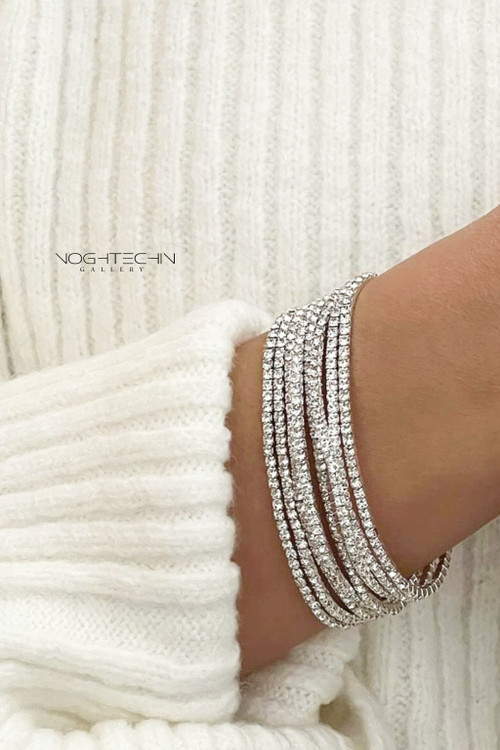 دستبند زنانه تنیسی مدل نگینی باکیفیت وارزان