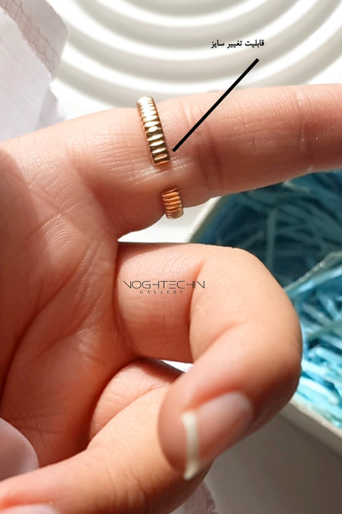 انگشتر زنامه قلب ظریف وشیک طرح طلا