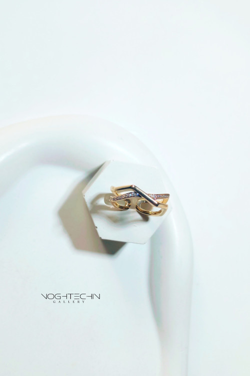 خرید انگشتر جدید زنانه طرح طلا رنگ ثابت با کیفیت عالی