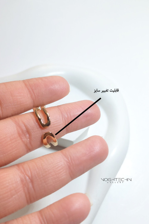 سفارش انگشتر زنانه شیک مشابه طلا نگیندار با کیفیت بالا