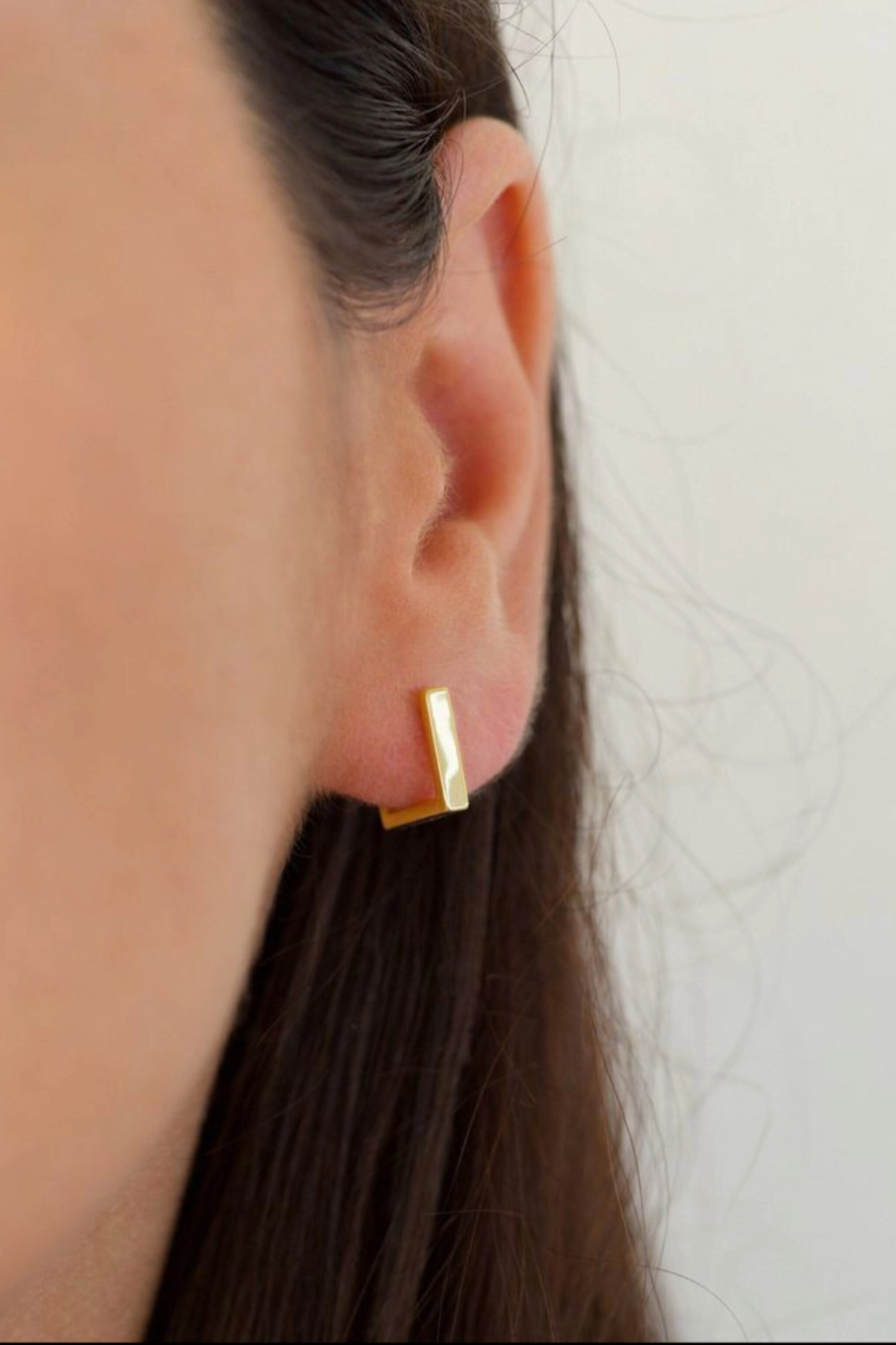 خرید گوشواره کوچک مستطیلی رنگ ثابت وارزان قیمت