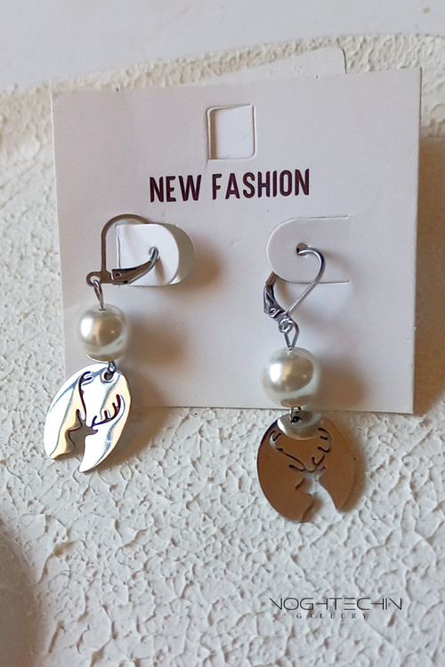 جدیدترین گوشواره زنانه مدل گوزن آبکاری نقره وبا کمترین قیمت