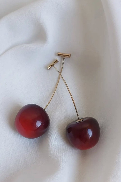 خرید گوشواره آلبالو مدل آویزی