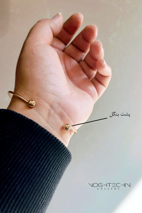 بنگل زنانه برند وای اس ایکس مدل ضربان قلب عاشق ابکاری طلا رنگ ثابت وضد حساسیت