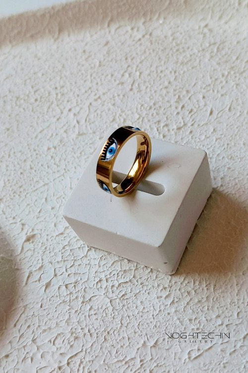 انگشتر حلقه ای زنانه مدل کیارا فراهانی رنگ ثابت ضدحساسیت ارزان