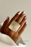 خرید انگشتر زنانه جدید مدل مربعی طرح طلا