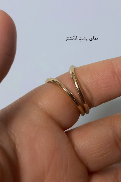 انگشتر پشت ضربدری مدل گوی رنگ ثابت وضد حساسیت