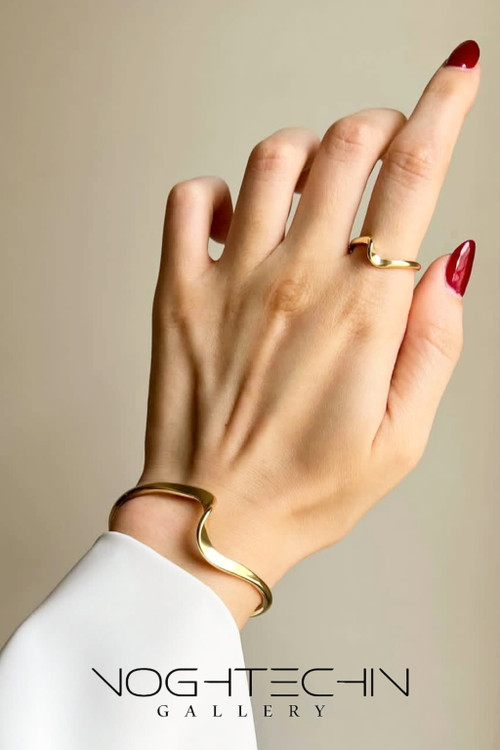 بنگل جدید مدل موج طرح طلا با ارزانترین قیمت