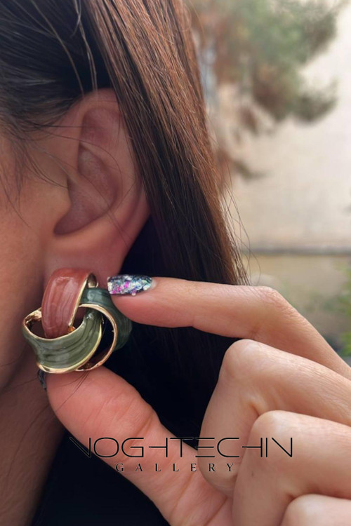 گوشواره جدید زنانه میناکاری شده با ارزانترین قیمت