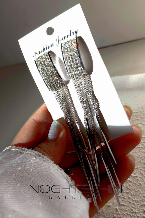 گوشواره خاص وجدید جواهری مدل آویزی با ارزانترین قیمت