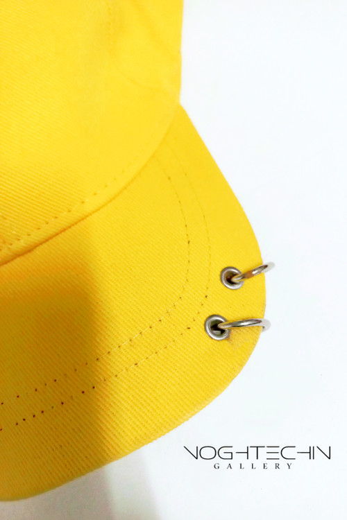 کلاه نقابدار زرد کتان