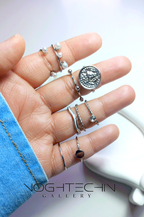 خرید پک انگشترمدل سکه نقره ای