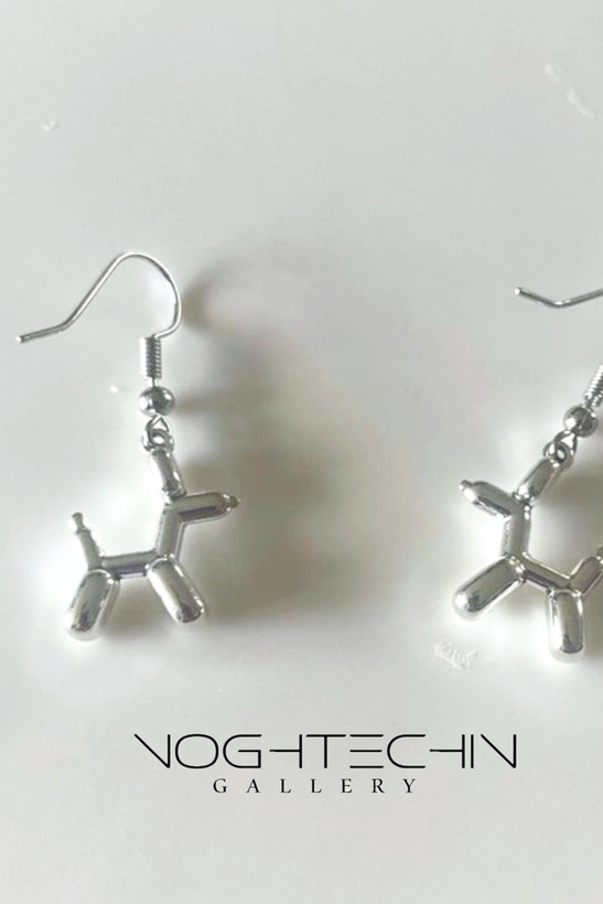 خرید گوشواره فانتزی دخترانه مدل سگ بالونی ارزان قیمت