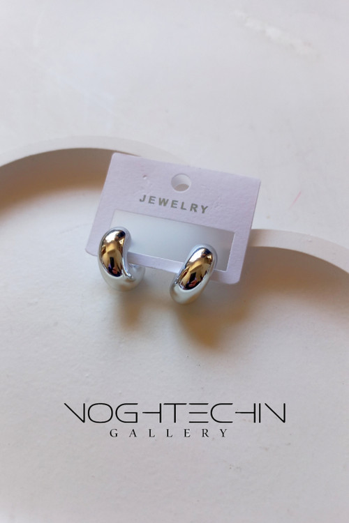 گوشواره ی مینیمال حلقه ای نقره ارزان قیمت