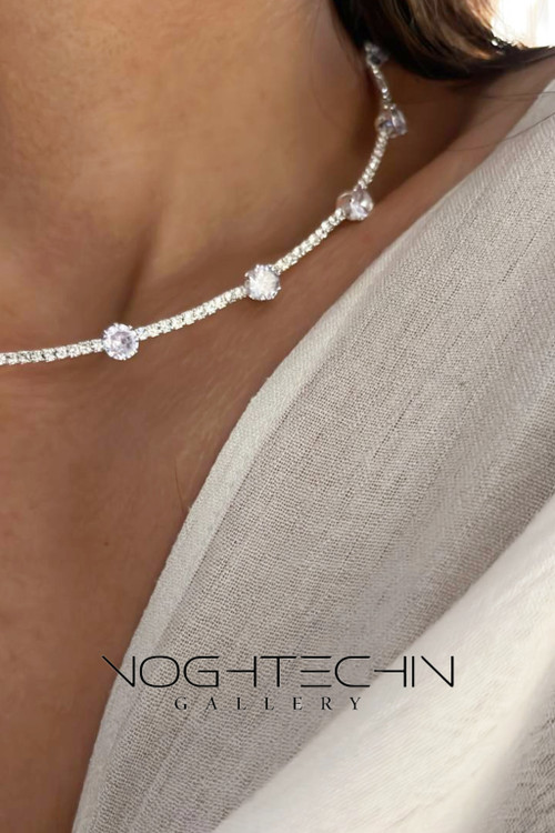 خریدگردنبند خاص وجدید تنیسی جواهری ارزان قیمت