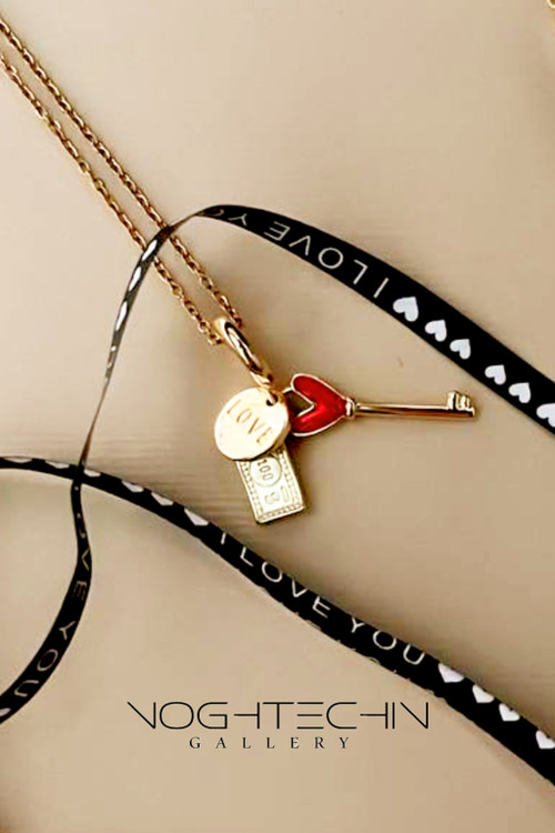 گردنبند خاص وجدید با پلاک قلب با قیمت ارزان