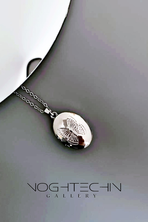 گردنبند خاص وجدید زنانه مدل پروانه فسیلی با قیمت ارزان