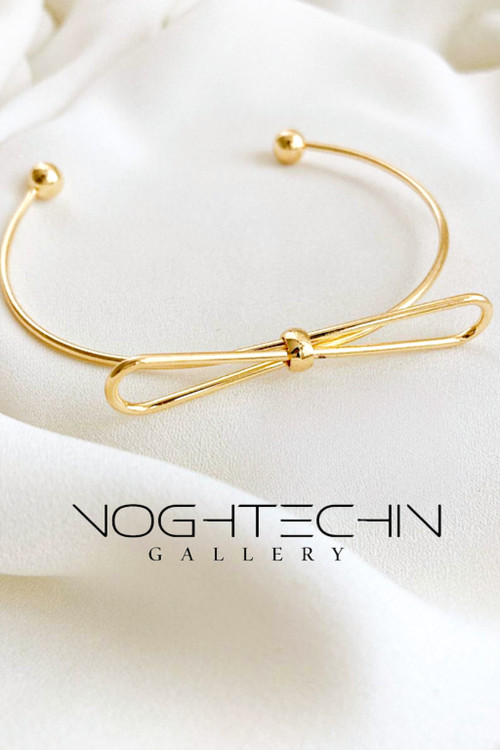 بنگل زنانه مدل پاپیون طرح طلا و با کیفیت