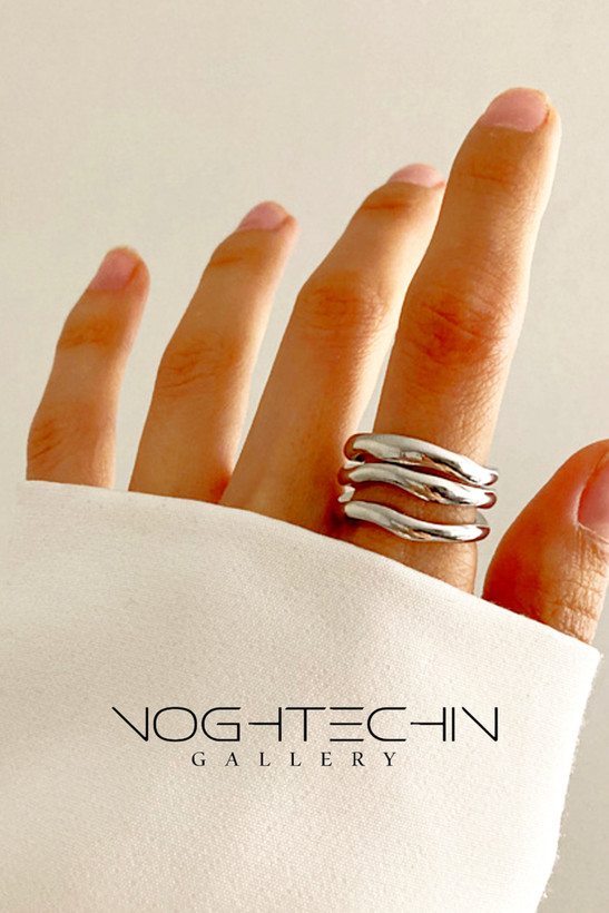 خرید انگشتر زنانه ی استیل رنگ ثابت