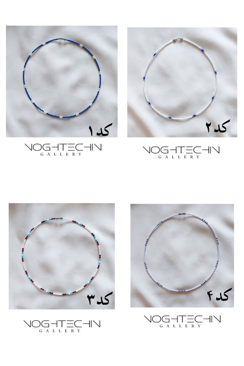سفارش گردنبند دخترانه فانتزی مدل منجوق رنگی وزیبا
