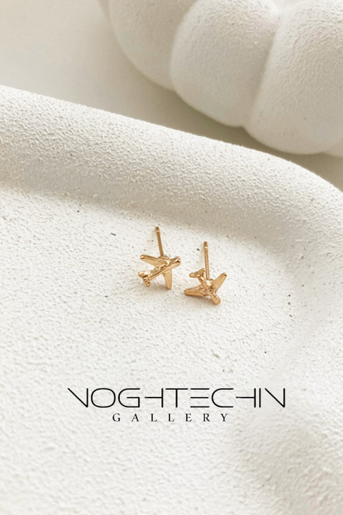 سفارش گوشواره دخترانه مشابه طرح طلا مدل هواپیما