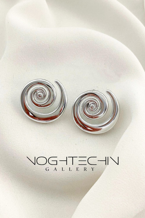 سفارش گوشواره خاص وترند نقره مدل حلزونی با قیمت ارزان