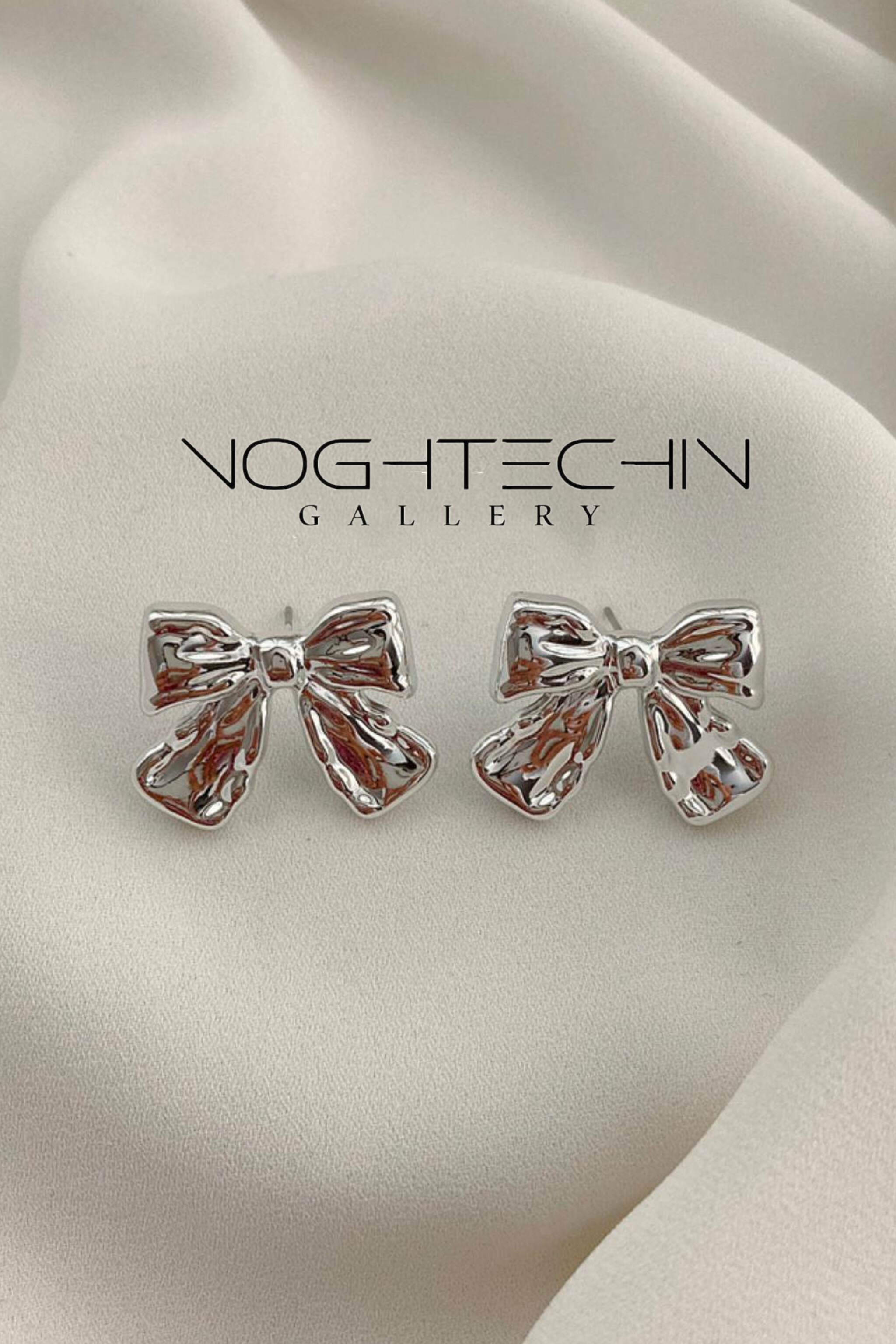 سفارش گوشواره زنانه نقره مدل پاپییون با کیفیت با قیمت ارزان