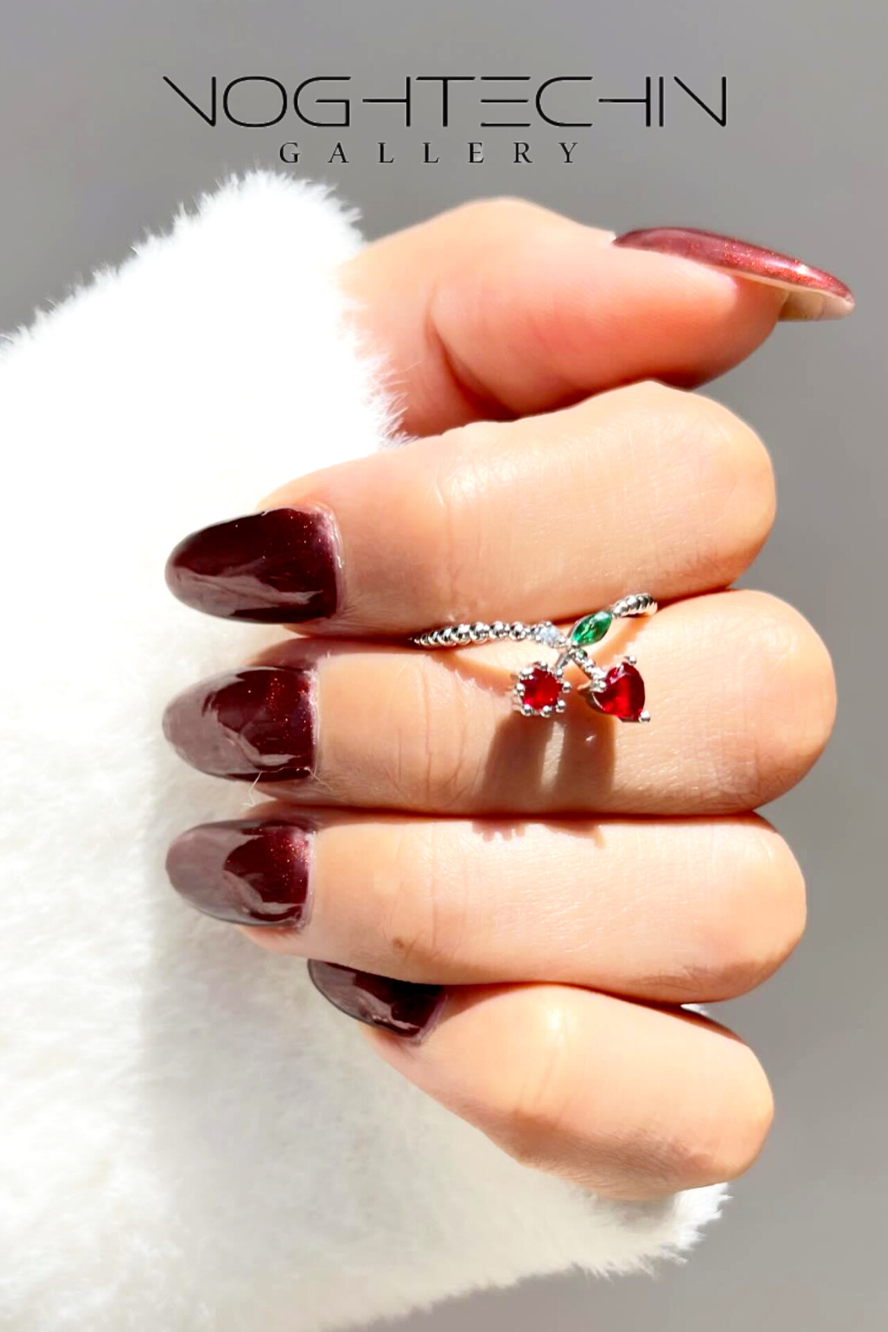 سفارش انگشتر خاص زنانه مدل گیلاس باکیفیت بالا