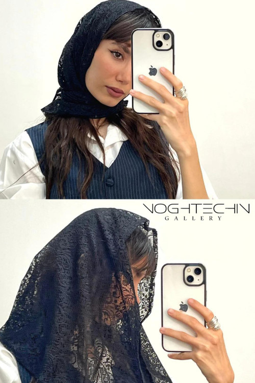 خرید اسکارف دخترانه مشکی با کیفیت بالا