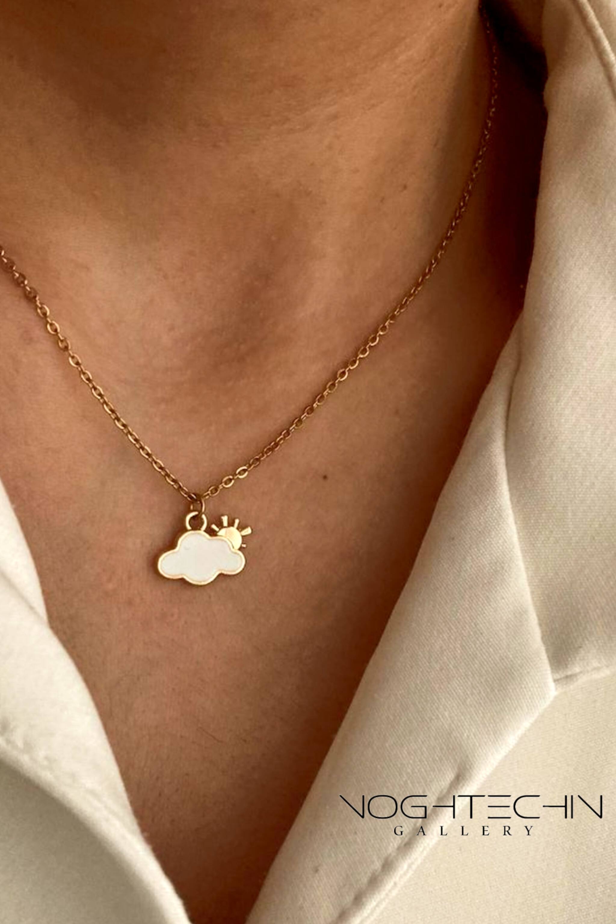 خرید گردنبند زنانه طرح طلا مدل فانتزی