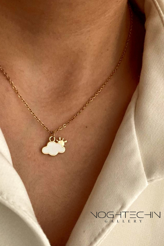 خرید گردنبند زنانه طرح طلا مدل فانتزی