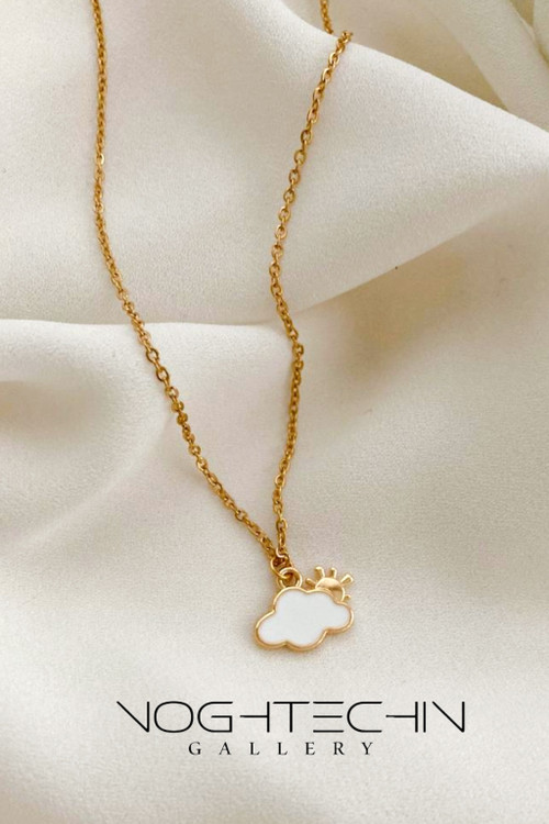 خرید گردنبند زنانه مدل ابر و خورشید با قیمت مناسب