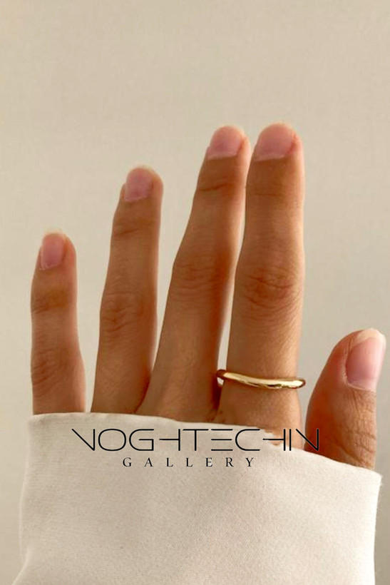 خرید انگشترزنانه مدل دفرمه طرح طلا