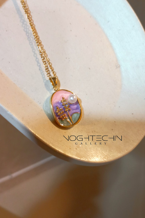 خرید گردنبند مینیاتوری مدل خوشه ی گندم با قیمت ارزان