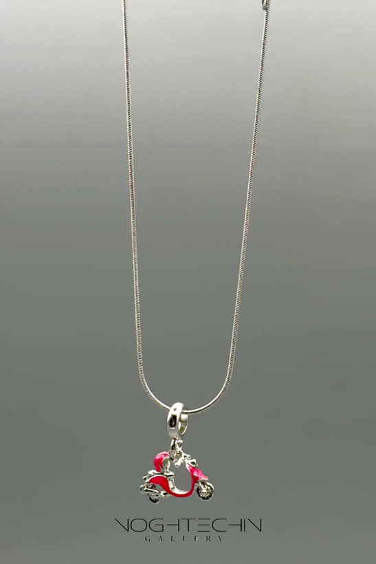 خرید گردنبند زنانه مدل وسپا صورتی با قیمت مناسب