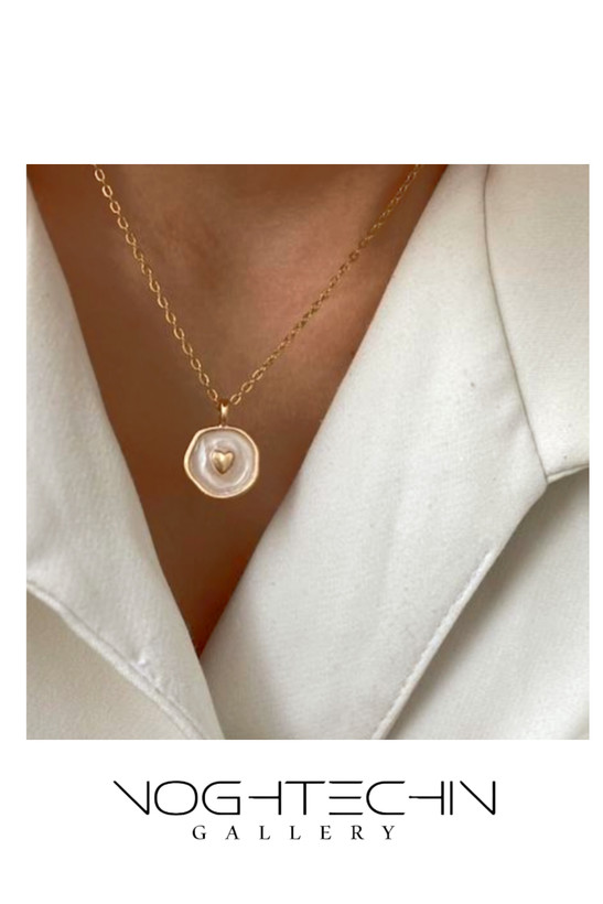 گردنبند زنانه مدل قلب میناکاری با قیمت مناسب