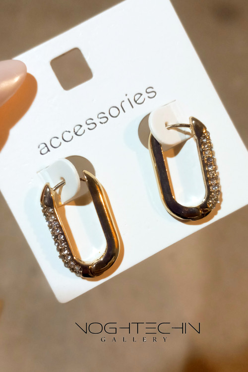 خرید گوشواره مستطیلی طرح طلا