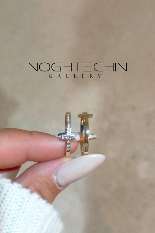 خرید انگشتر زنانه طرح طلا مدل صلیب با قیمت مناسب