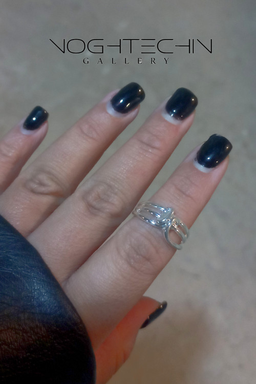 خرید انگشتر سه گره نقره وارداتی با قیمت مناسب