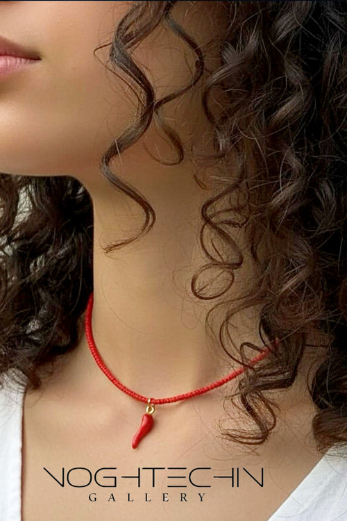 خرید گردنبند جدید وخاص منجوقی فلفل با قیمت ارزان