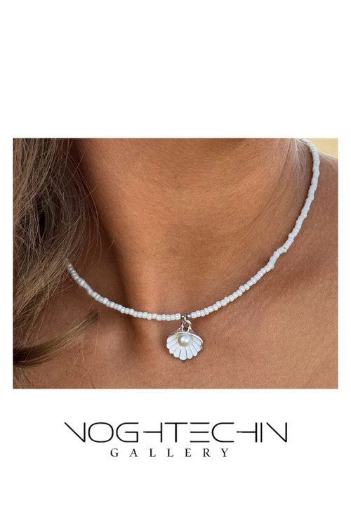 خرید گردنبند خاص وجدید زنانه مدل صدف مرواریدی با قیمت مناسب