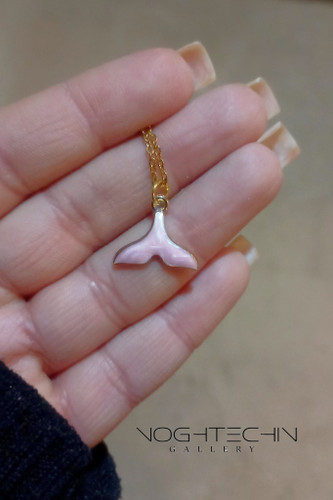 خریدگردنبند زنانه مدل دم وال صورتی با قیمت مناسب