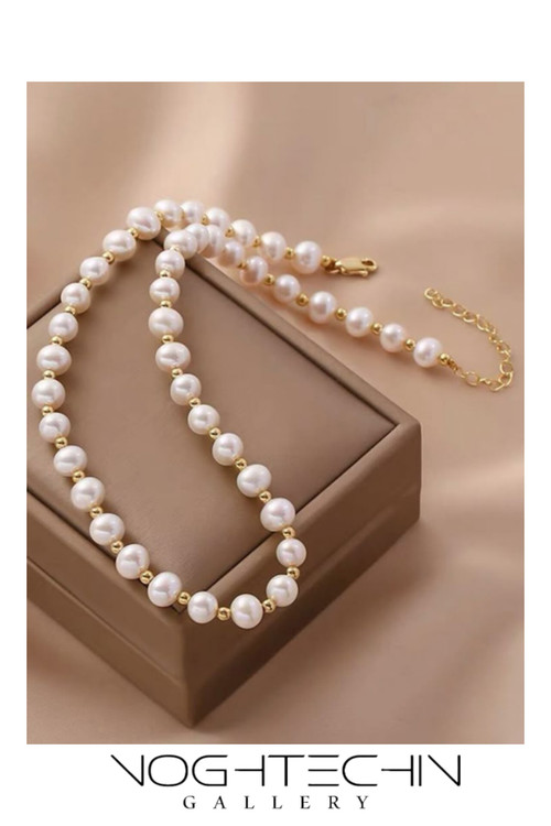 خرید گردنبندخاص وپینترستی مرواریدی با قیمت مناسب