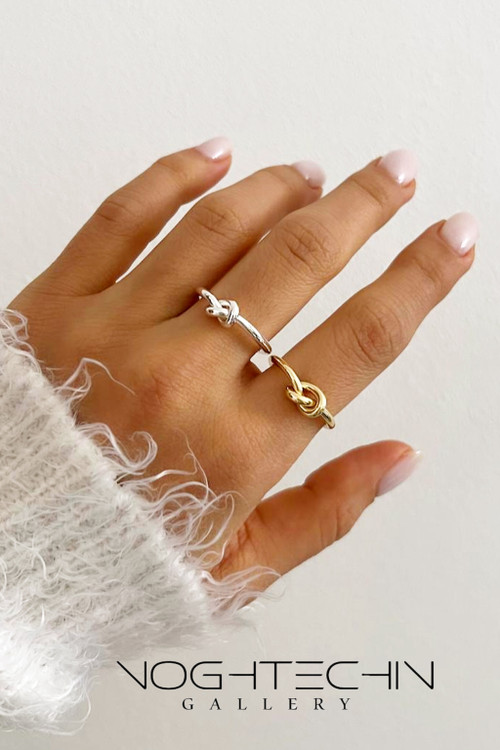 خرید انگشتر جدید وترند گره طرح طلا باقیمت مناسب