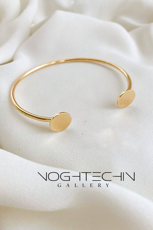 خرید دستبند زنانه ساده وشیکمدل دایره طرح طلا با قیمت ارزان