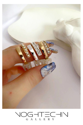 خرید انگشتر زنانه جواهری مدل شیک وساده نگینی با قیمت مناسب