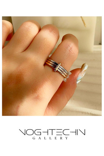 خرید انگشتر زنانه خاص مدل سه تایی استیل با قیمت مناسب