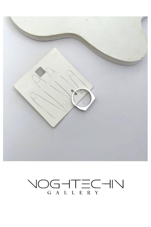 خرید انگشتر زنانه نقره جدید وساده مدل فلت با قیمت مناسب